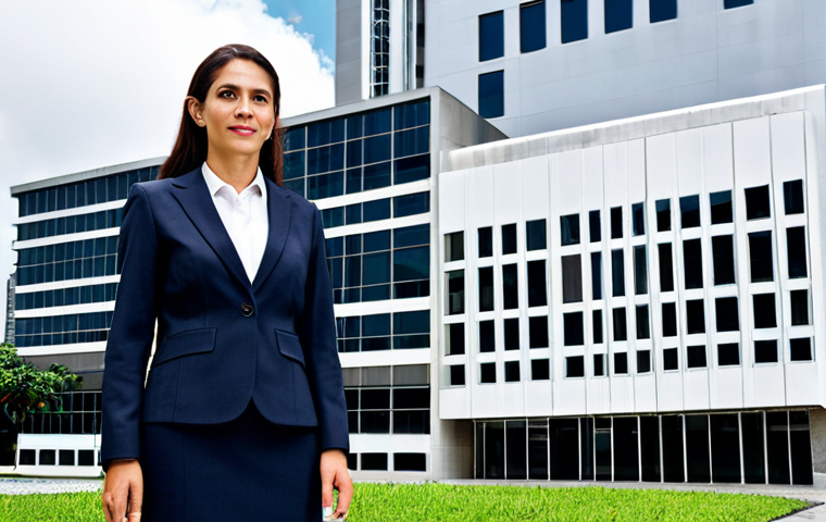 **

A professional businesswoman in a modest business suit, standing in front of a modern office building in São Paulo, Brazil, fully clothed, appropriate attire, safe for work, perfect anatomy, natural proportions, professional photography, high quality, family-friendly.

**