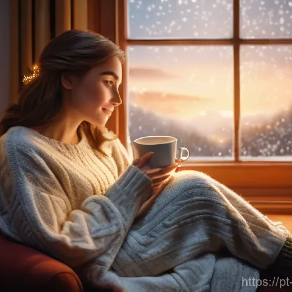 통가 전통 가옥 구조 - **Prompt 1: A Cozy Winter Morning**
A young woman in her early 20s, with warm brown hair and a g...