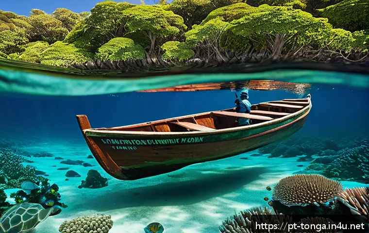 통가 해양 보호구역 - A vibrant underwater scene showcasing the marine protected area of Tonga, featuring colorful coral r...